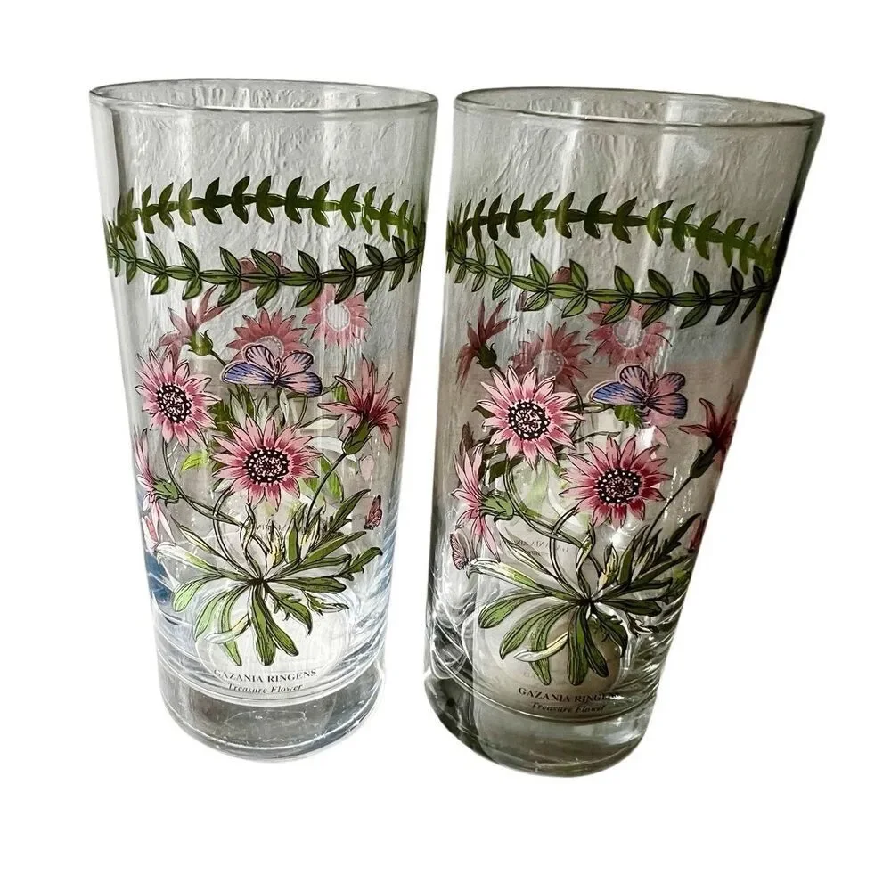 Set of Two 16 Oz Glassware Tumbler Botanic Garden by Portmeirion Glasses